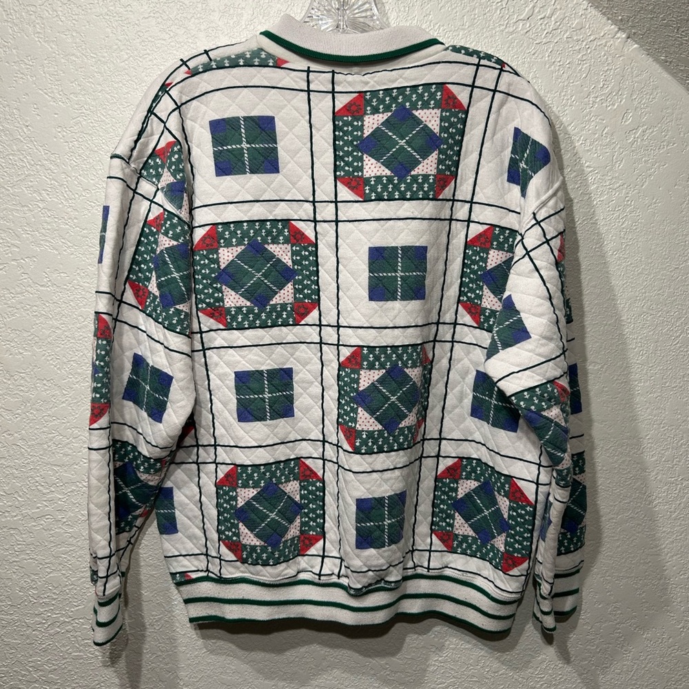 Granny Sweatshirt Vintage Patchwork Patterned Qui… - image 2